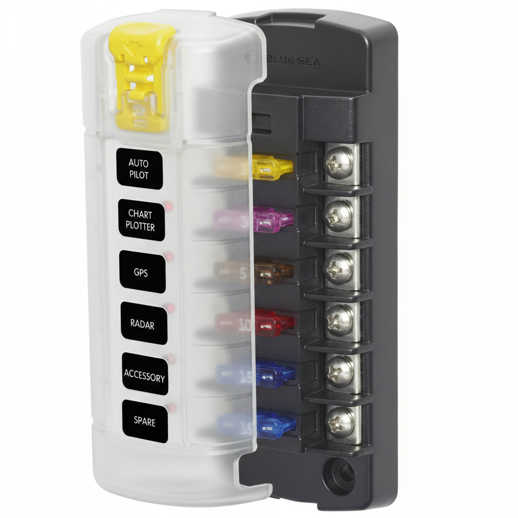 Blue Sea Systems ST-Blade Sicherungsblock 6-fach 30A – BS5035