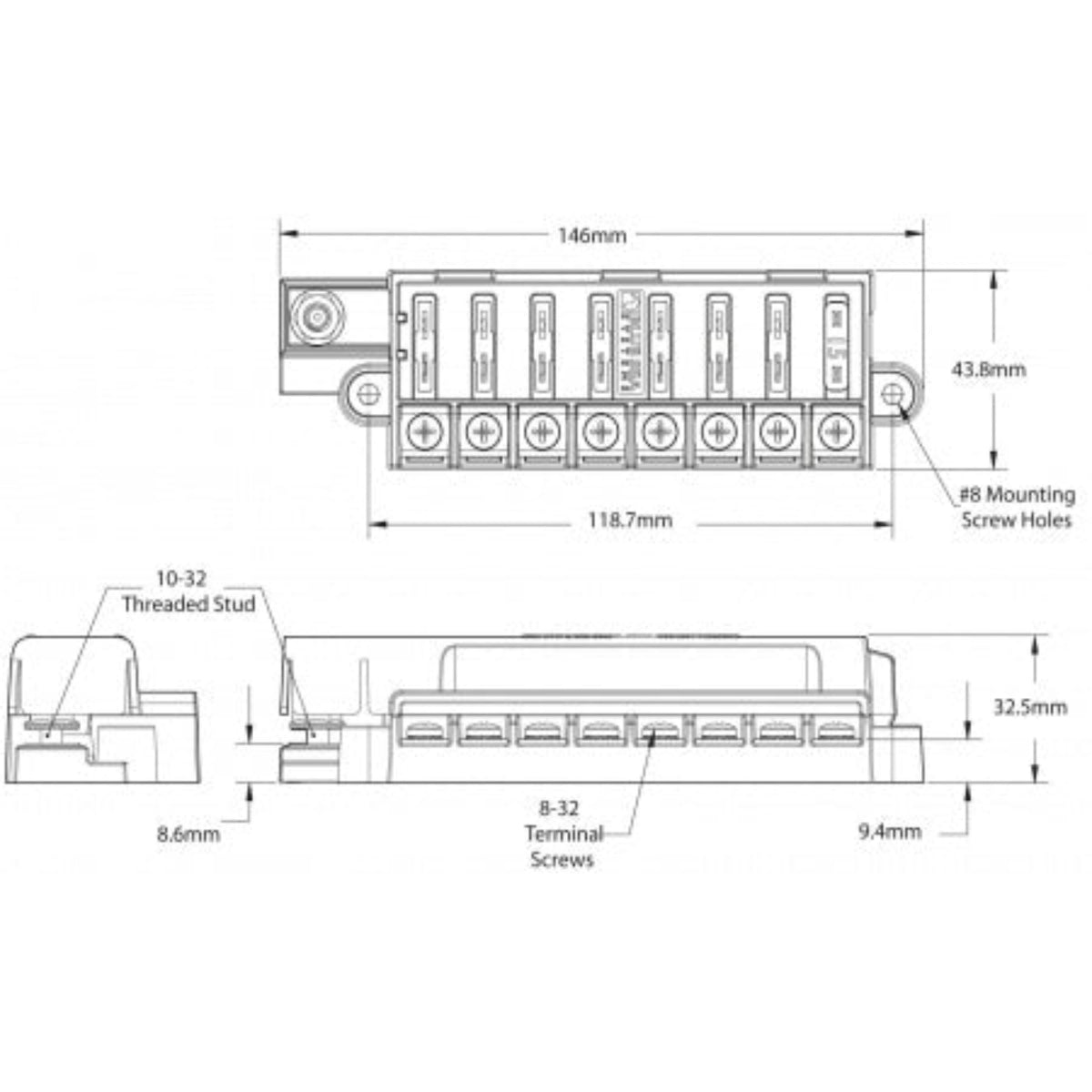 Blue Sea Systems ST-Blade Kompakt-Sicherungsblock 4- und 8-fach – BS5045 / BS5046