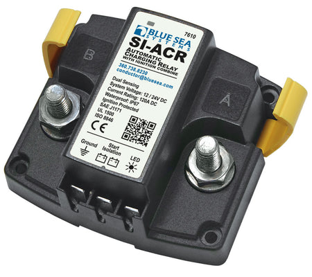 Blue Sea Systems SI-ACR BS7610 eingebaut im Motorraum – Anschluss Bordelektrik Yacht