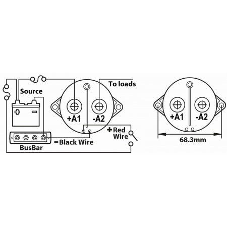 Blue Sea Systems L-Series Solenoid Switch 12/24V 250A – BS9012