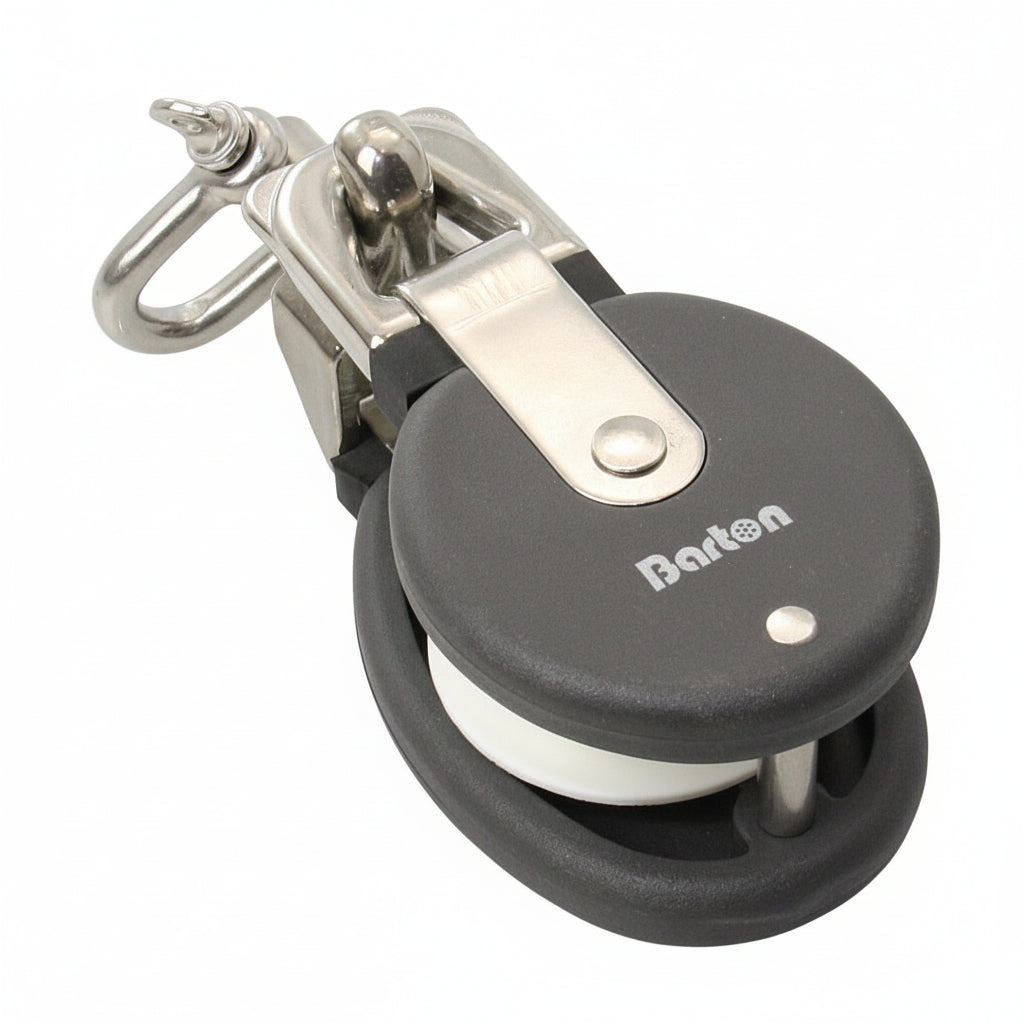 BARTON Snatchblock mit Gleitlager - 48mm Rolle für Tau bis 16mm