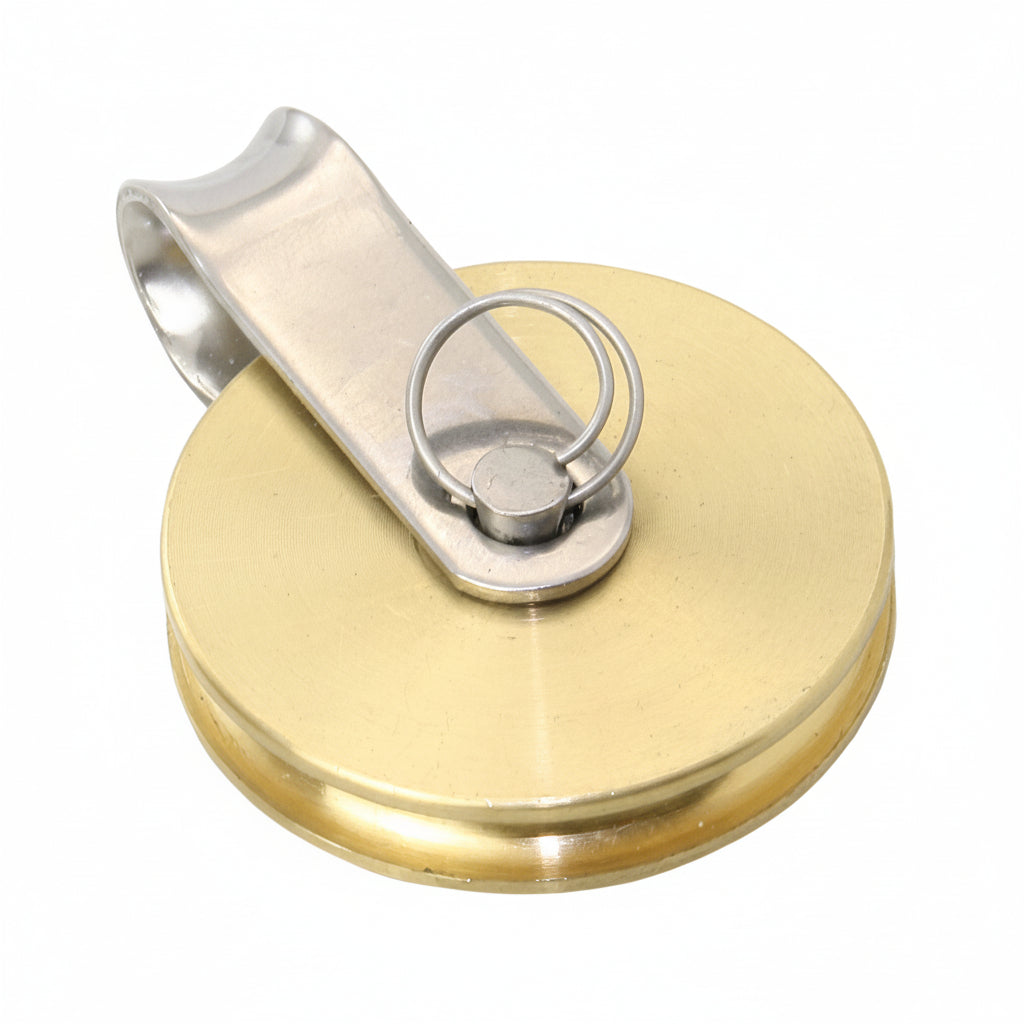 BARTON Einfachblock für Drahtseil - Gleitlager mit Messingrolle und Auge