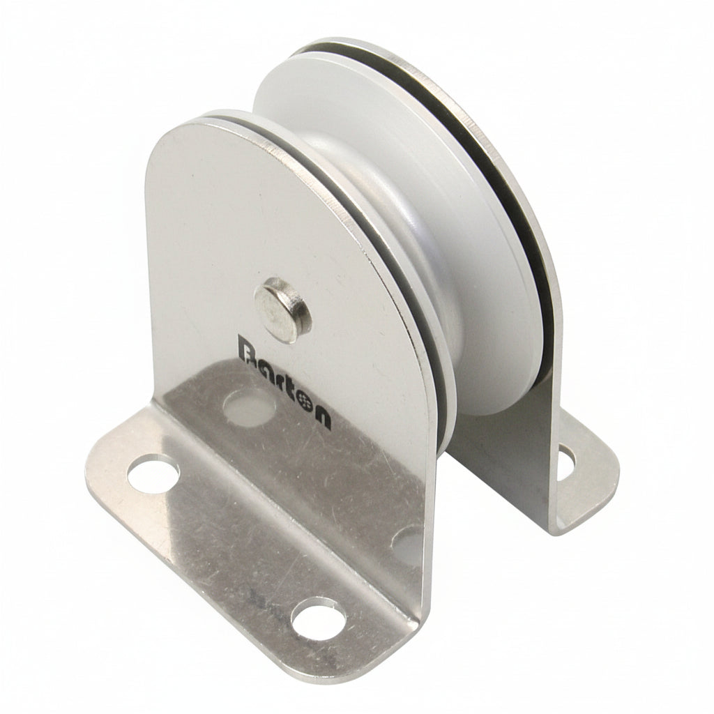 BARTON Einfach-Bockrolle für Drahtseil - Gleitlager mit Alurolle