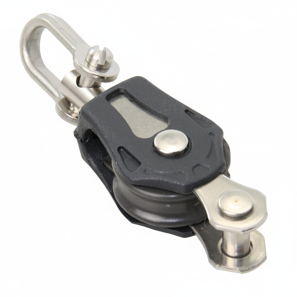 BARTON Einfachblock mit Wirbelauge und Hundsfott - Size Zero für Tau bis 5mm