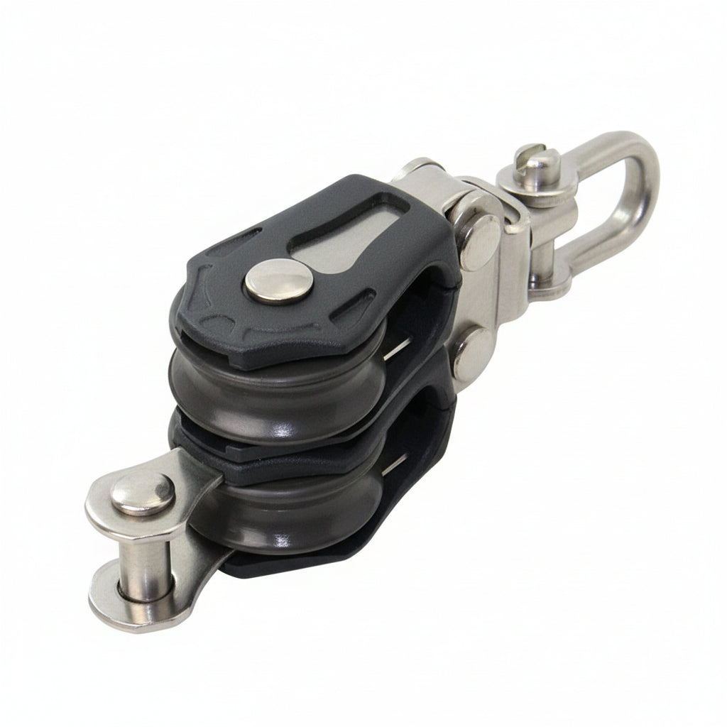 BARTON Doppelblock mit Wirbelauge und Hundsfott - Size Zero für Tau bis 5mm