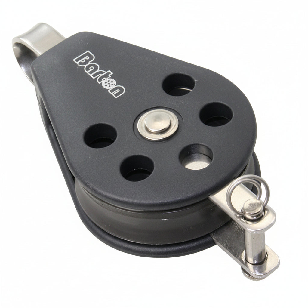 BARTON Einfachblock mit festem Auge und Hundsfott - Größe 1 für Tau bis 8mm