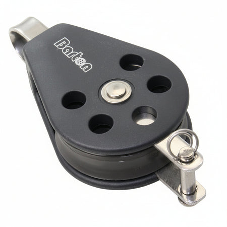 BARTON Einfachblock mit festem Auge und Hundsfott - Größe 1 für Tau bis 8mm