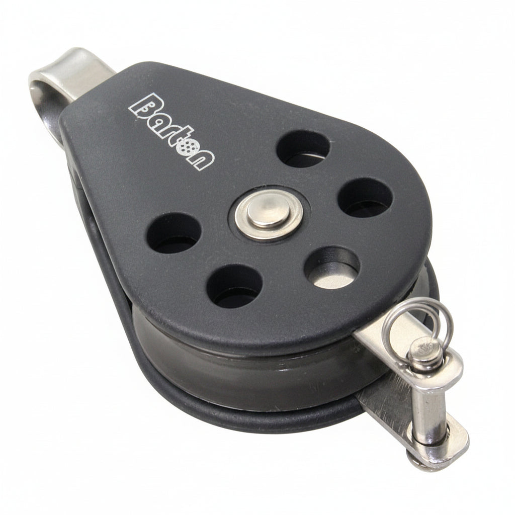 BARTON Einfachblock mit festem Auge und Hundsfott - Größe 2 für Tau bis 8mm