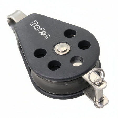 BARTON Einfachblock mit festem Auge und Hundsfott - Größe 3 für Tau bis 10mm