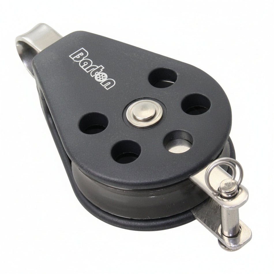 BARTON Einfachblock mit festem Auge und Hundsfott - Größe 3 für Tau bis 10mm