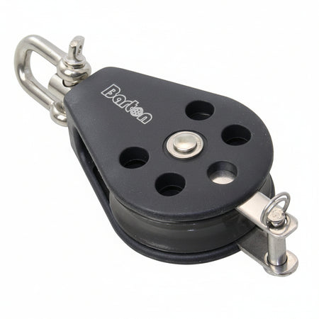 BARTON Einfachblock mit Wirbelauge und Hundsfott - Größe 1 für Tau bis 8mm