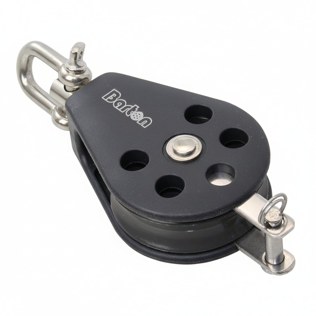 BARTON Einfachblock mit Wirbelauge und Hundsfott - Größe 3 für Tau bis 10mm