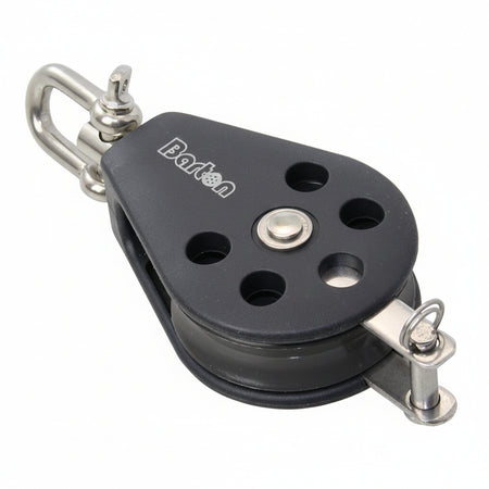 BARTON Einfachblock mit Wirbelauge und Hundsfott - Größe 3 für Tau bis 10mm