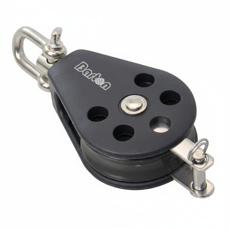 BARTON Einfachblock mit Wirbelauge und Hundsfott - Größe 2 für Tau bis 8mm