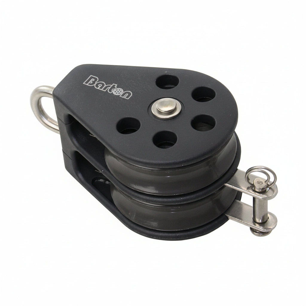 BARTON Doppelblock mit festem Auge und Hundsfott - Größe 1 für Tau bis 8mm