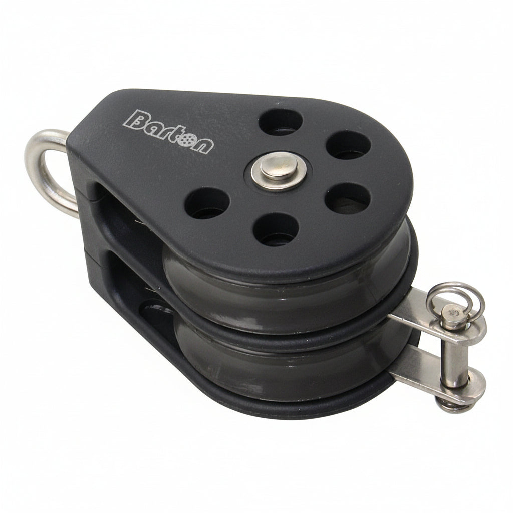BARTON Doppelblock mit festem Auge und Hundsfott - Größe 3 für Tau bis 10mm