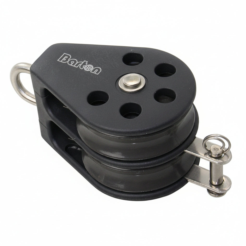 BARTON Doppelblock mit festem Auge und Hundsfott - Größe 2 für Tau bis 8mm