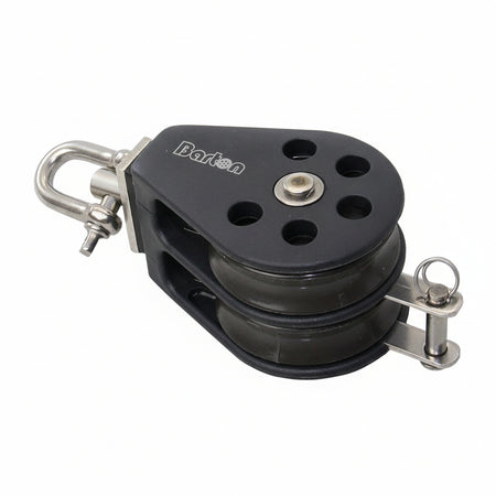 BARTON Doppelblock mit Wirbelauge und Hundsfott - Größe 1 für Tau bis 8mm