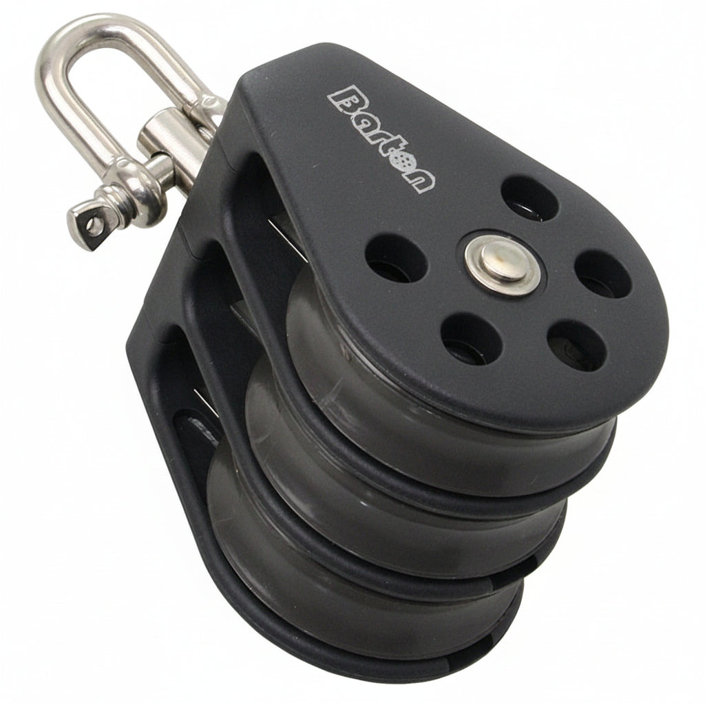 BARTON Dreifachblock mit Wirbelauge - Größe 1 für Tau bis 8mm