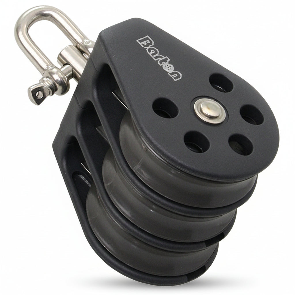 BARTON Dreifachblock mit Wirbelauge - Größe 2 für Tau bis 8mm