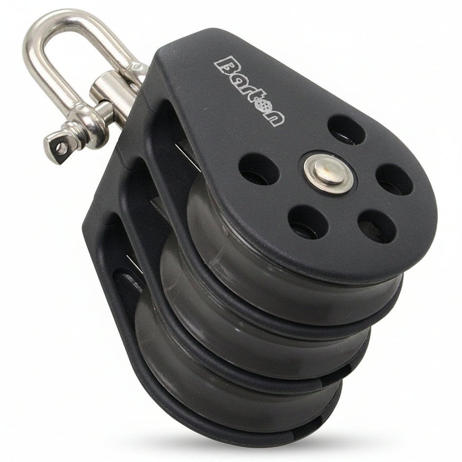 BARTON Dreifachblock mit Wirbelauge - Größe 2 für Tau bis 8mm