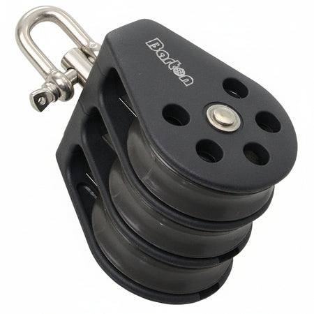 BARTON Dreifachblock mit Wirbelauge - Größe 3 für Tau bis 10mm