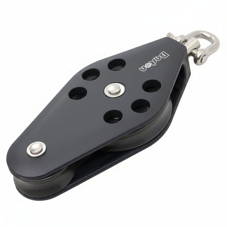 BARTON Violinblock Größe 3 kugelgelagert - Scheibe 58mm für Tau bis 10mm mit Wirbelschäkel