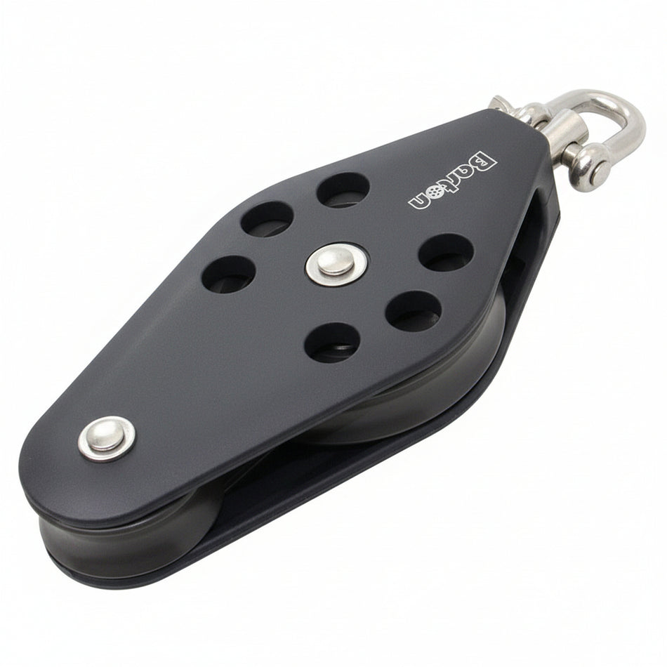 BARTON Violinblock Größe 3 kugelgelagert - Scheibe 58mm für Tau bis 10mm mit Wirbelschäkel