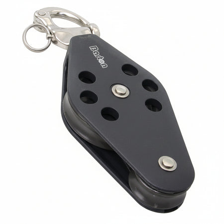 BARTON Violinblock gleitl. 45/30mm, Seil 8mm, Schnappschäkel