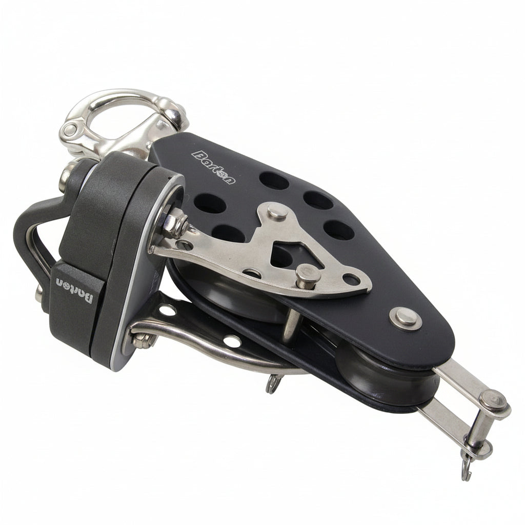 BARTON Violinblock kugelgelagert - Scheibe 58mm für Tau bis 10mm mit Schnappschäkel