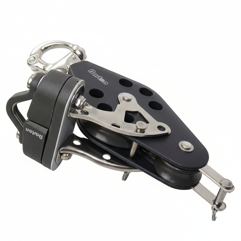 BARTON Violinblock kugelgelagert - Scheibe 58mm für Tau bis 10mm mit Schnappschäkel