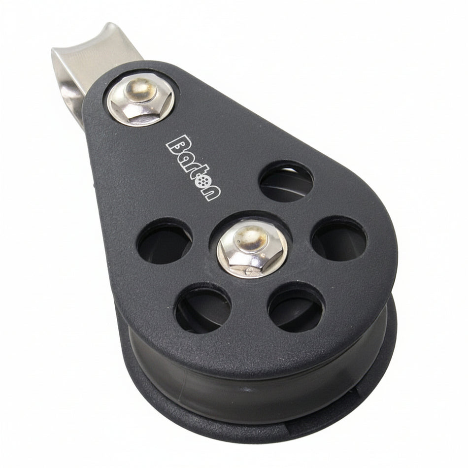 BARTON Einfachblock Größe 7 kugelgelagert - Scheibe 70mm für Tau bis 14mm mit Auge