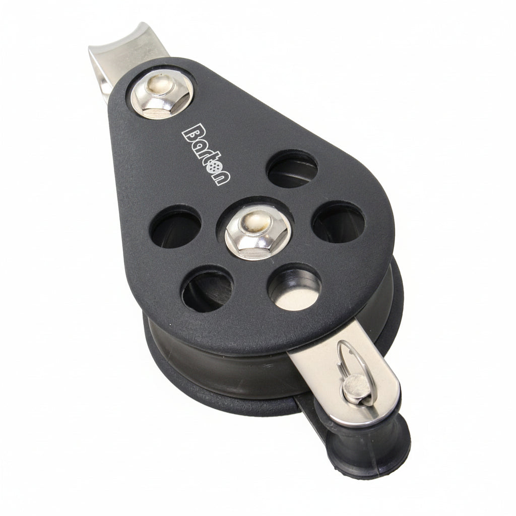 BARTON Einfachblock Größe 5 kugelgelagert - Scheibe 54mm für Tau bis 12mm mit Auge