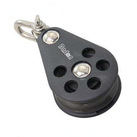 BARTON Einfachblock Größe 6 kugelgelagert - Scheibe 63mm für Tau bis 12mm mit Umsteckschäkel