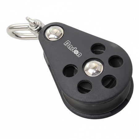 BARTON Einfachblock Größe 6 kugelgelagert - Scheibe 63mm für Tau bis 12mm mit Wirbelschäkel