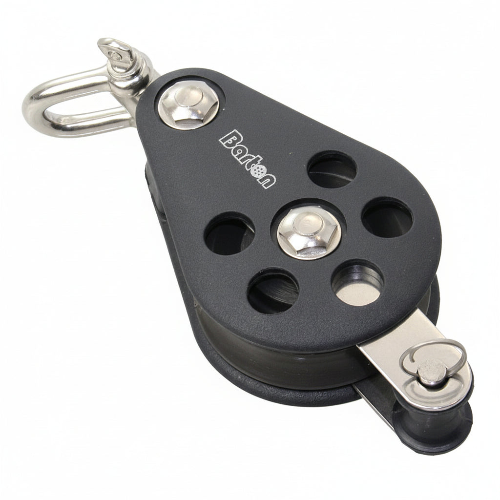 BARTON Einfachblock Größe 6 kugelgelagert - Scheibe 63mm für Tau bis 12mm mit Wirbelschäkel