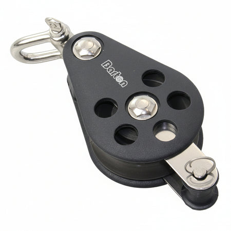 BARTON Einfachblock Größe 6 kugelgelagert - Scheibe 63mm für Tau bis 12mm mit Wirbelschäkel