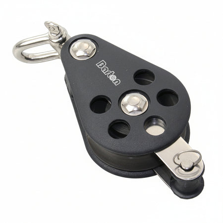 BARTON Einfachblock Größe 7 kugelgelagert - Scheibe 70mm für Tau bis 14mm mit Wirbelschäkel