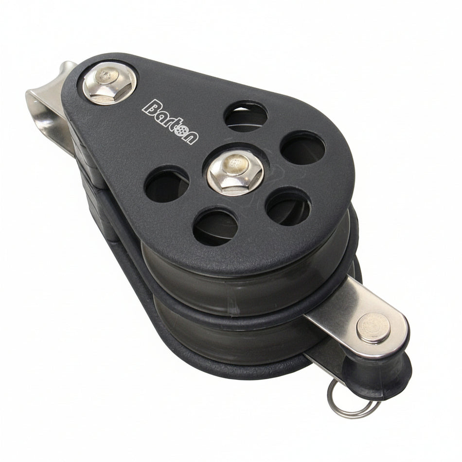 BARTON Doppelblock Größe 5 kugelgelagert - Scheibe 54mm für Tau bis 12mm mit Auge