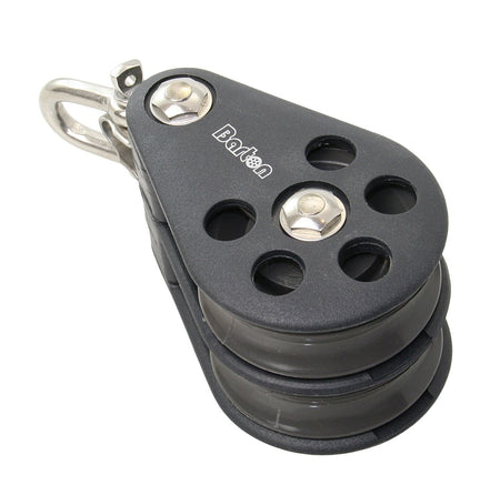 BARTON Doppelblock Größe 7 kugelgelagert - Scheibe 70mm für Tau bis 14mm mit Umsteckschäkel
