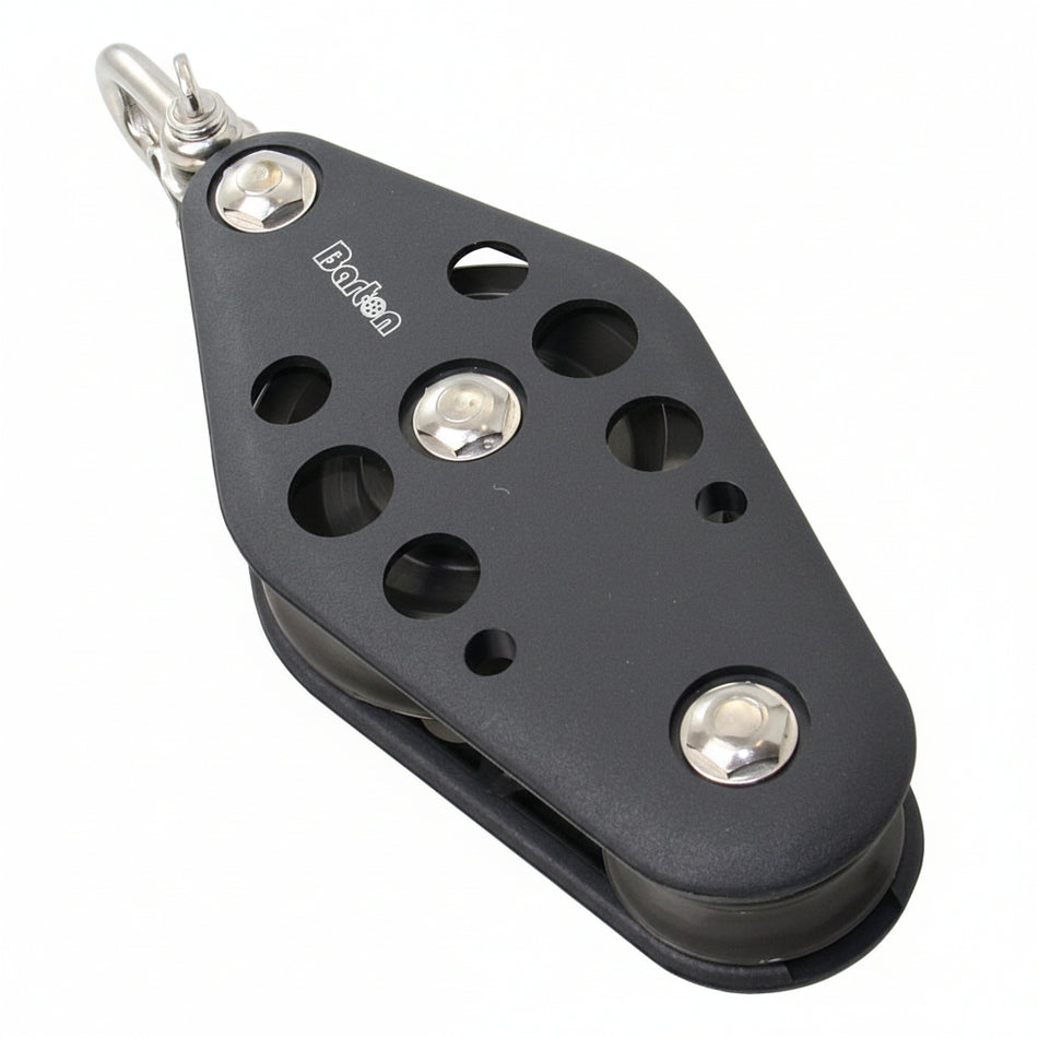 BARTON Violinblock gleitl. 70/44mm, Seil 12mm, Umsteckschäkel