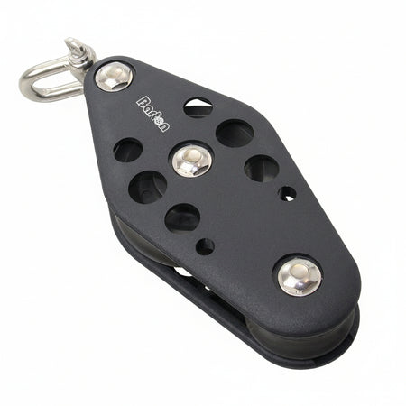 BARTON Violinblock Größe 5 kugelgelagert - Scheibe 64mm für Tau bis 12mm mit Wirbelschäkel