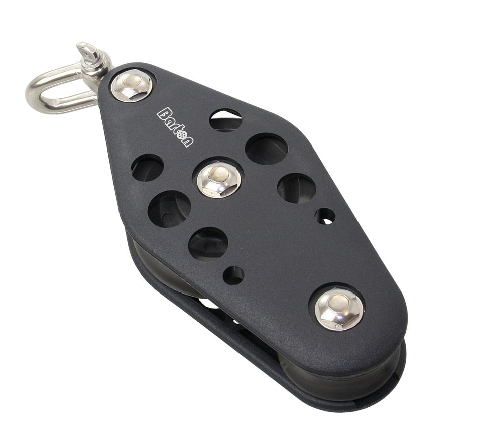 BARTON Violinblock Größe 7 kugelgelagert - Scheibe 70mm für Tau bis 14mm mit Wirbelschäkel