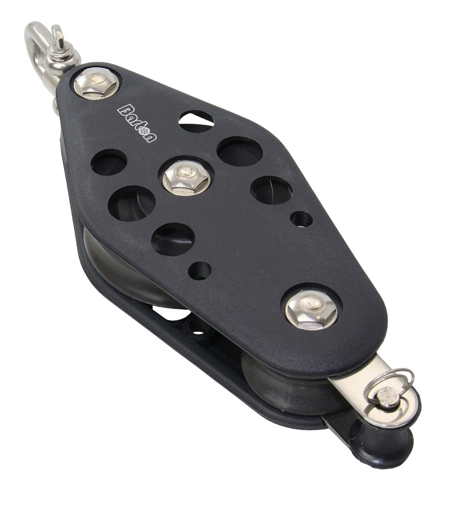 BARTON Violinblock Größe 7 kugelgelagert - Scheibe 70mm für Tau bis 14mm mit Wirbelschäkel