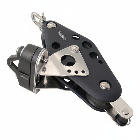 BARTON Violinblock kugell. 70/44mm, Seil 12mm, Wirbelsch, U-Bügel, K-Klemme