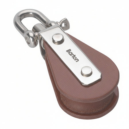 BARTON TUPHblox Einfachblock 35mm Tufnol - 12mm Seil - Wirbelschäkel mit/ohne Bügel