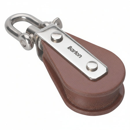 BARTON TUPHblox Einfachblock 30mm Tufnol - 10mm Seil - Wirbelschäkel mit/ohne Bügel ohne Unterbügel