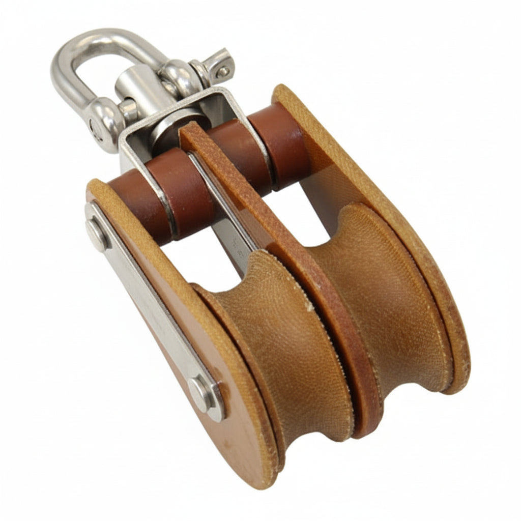 BARTON TUPHblox Doppelblock 45mm Tufnol - 13mm Seil - Wirbelschäkel mit/ohne Bügel