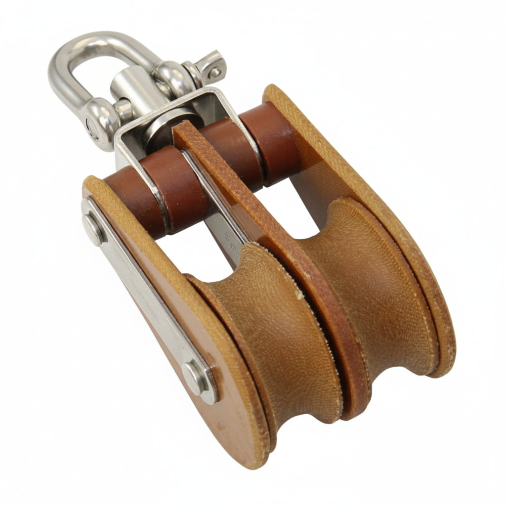 BARTON TUPHblox Doppelblock 30mm Tufnol - 10mm Seil - Wirbelschäkel mit/ohne Bügel ohne Unterbügel