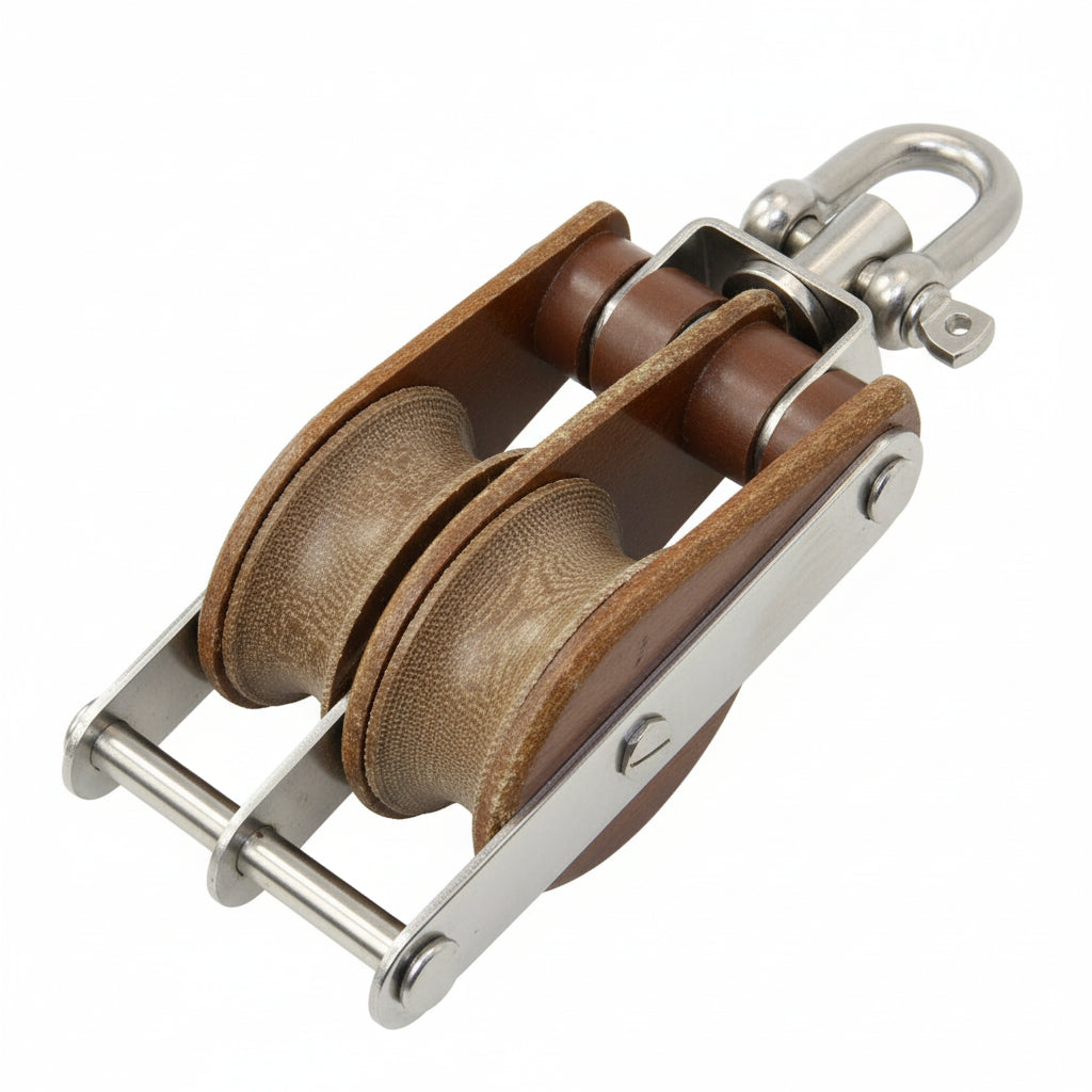 BARTON TUPHblox Doppelblock 35mm Tufnol - 12mm Seil - Wirbelschäkel mit/ohne Bügel